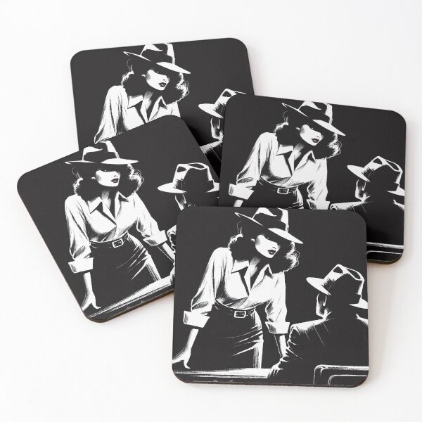 Item preview, Noir Crime Noir Woman and Detective designed and sold by RESToRAPTOR.