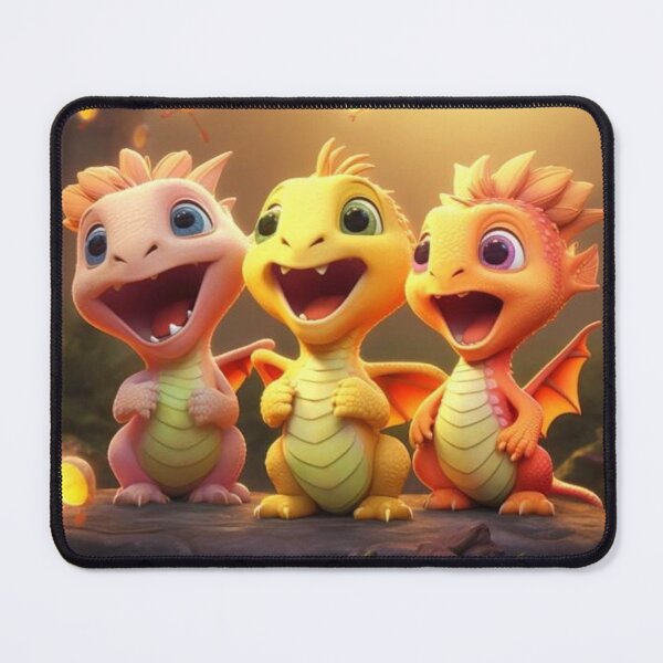 Aperçu de l'œuvre 3 bébés dragons chantant créée et vendue par ForwardMove.