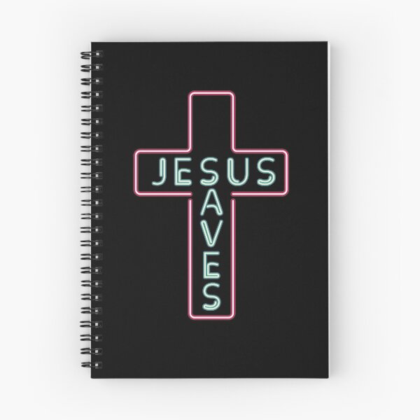 Item preview, Jesus Saves Neon Sign Graphic Christian Faith Salvation Gospel Theology Apologetic Evangelism Discipleship  designed and sold by InkyPixelPrints.