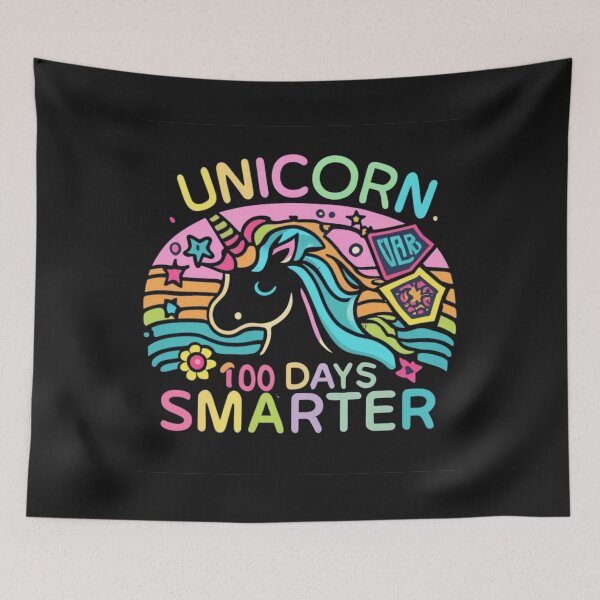 Item preview, Unicorn 100 days smarter neon techno designed and sold by Pawel Oska.