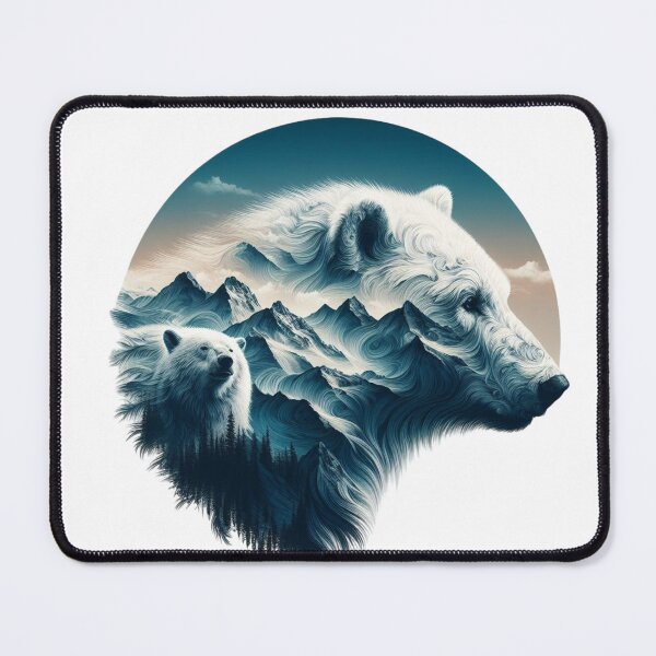 Item preview, Double Exposure Bear and Nature designed and sold by EnchantedIsle.