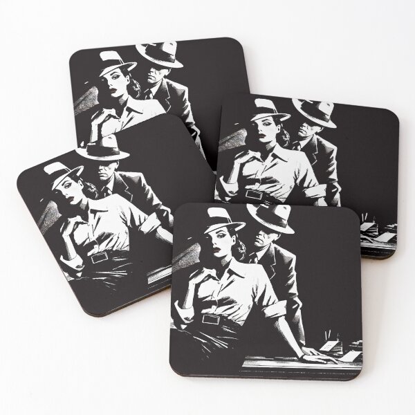 Item preview, Crime Noir Woman and Detective designed and sold by RESToRAPTOR.