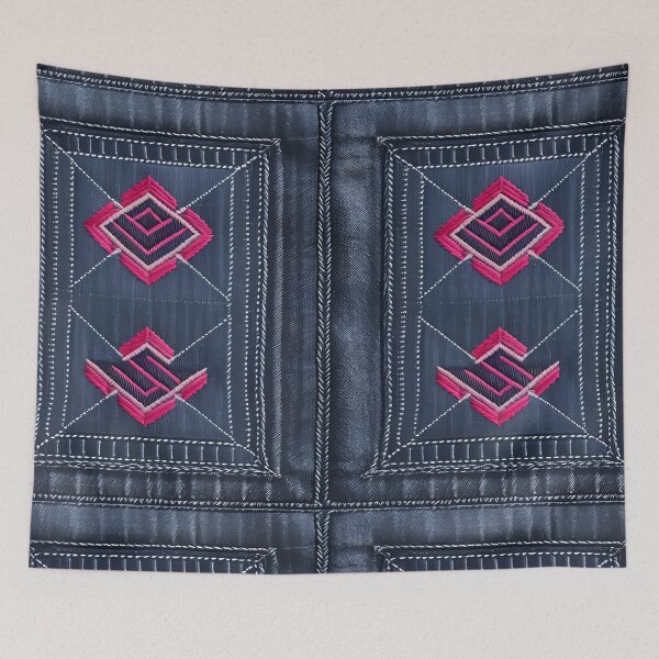Item preview,  Jeans clothes, fuchsia embroidered jeans 9 designed and sold by Kader101.