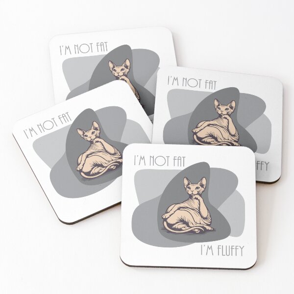 Item preview, Sphynx Cat Gray/White - "I'm not Fat, I'm Fluffy"  designed and sold by WolfgangVFloof.