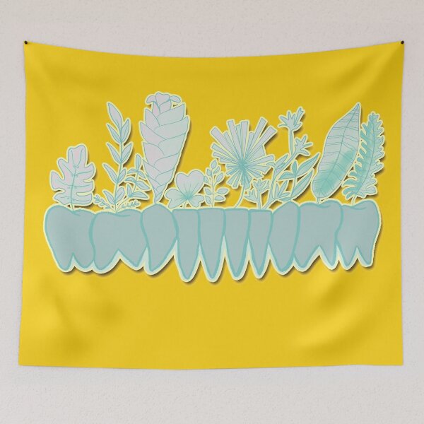 Item preview, Plant Teeth (Baby Blue and Yellow) designed and sold by Happimola Designs.