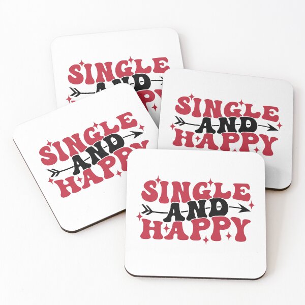 Item preview, SINGLE AND HAPPY FUNNY VALENTINE'S GIFTS designed and sold by anajamelek.