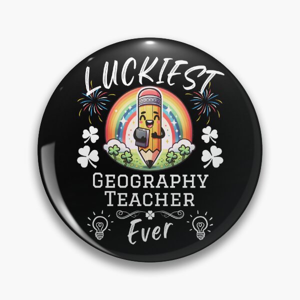 Item preview, Luckiest Geography Teacher Ever designed and sold by Betsytiptoe.