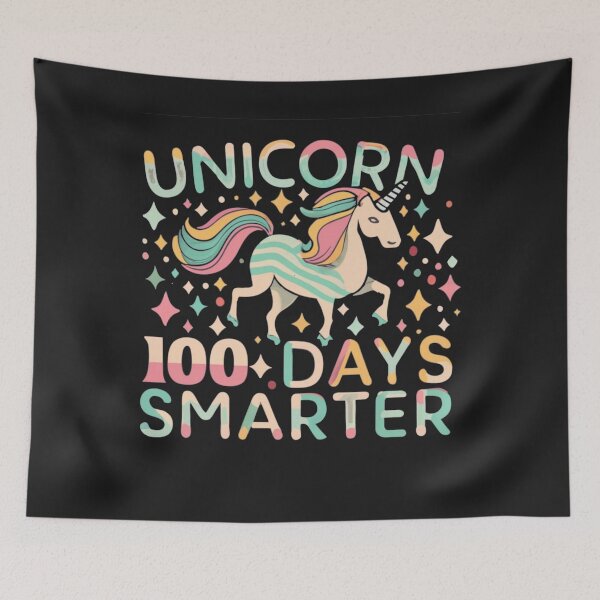 Item preview, Unicorn 100 days smarter Vintage Typography designed and sold by Pawel Oska.