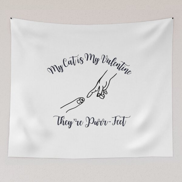 Item preview, My cat is my valentine, and they're purr-fect, Funny Valentine's quote for cat Lovers and Valentine's Day  designed and sold by CHAMSSTORE.