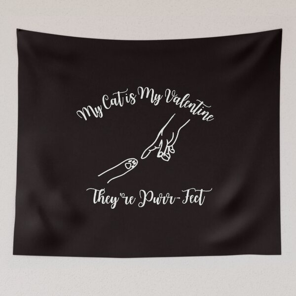 Item preview, My cat is my valentine, they're purr-fect, Funny Valentine's quote for cat Lovers and Valentine's Day  designed and sold by CHAMSSTORE.
