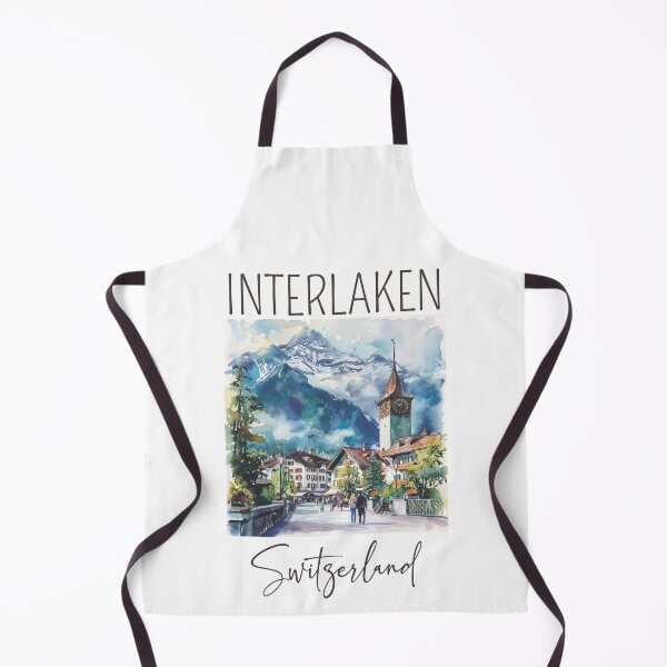 Item preview, Watercolor Design of Interlaken - Switzerland designed and sold by Sketch-Shack.
