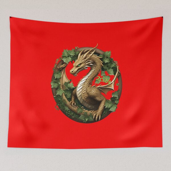 Item preview, Wood Dragon Luck and Prosperity: Year of the Dragon 2024 designed and sold by leyfinder.