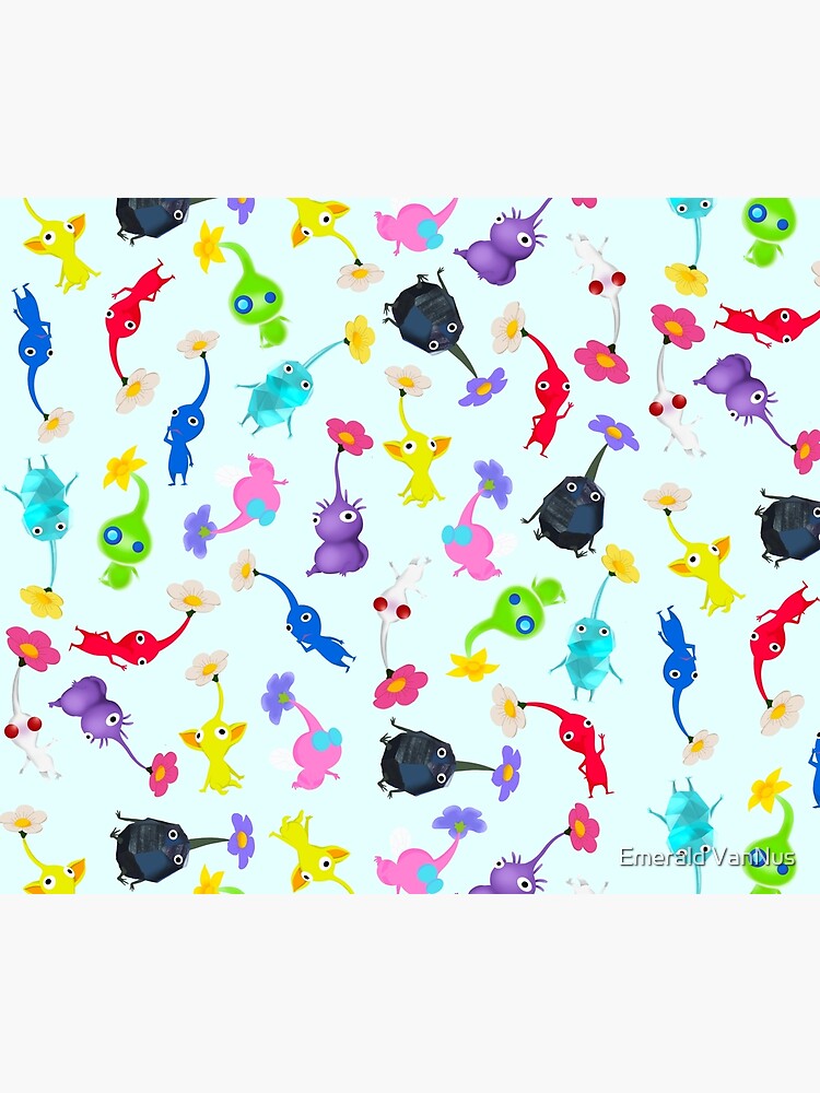 Thumbnail 6 of 6, Throw Blanket, ALL Pikmin designed and sold by evannus.