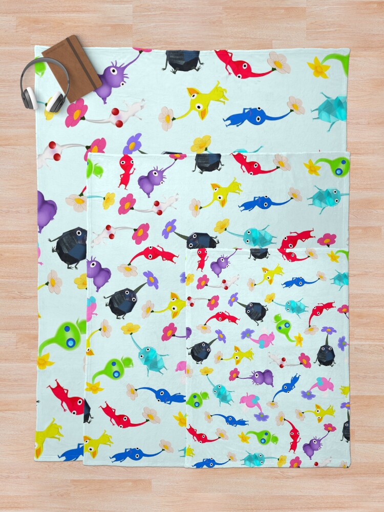 Thumbnail 5 of 6, Throw Blanket, ALL Pikmin designed and sold by evannus.