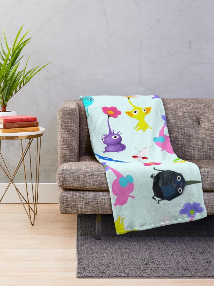 Thumbnail 2 of 6, Throw Blanket, ALL Pikmin designed and sold by evannus.