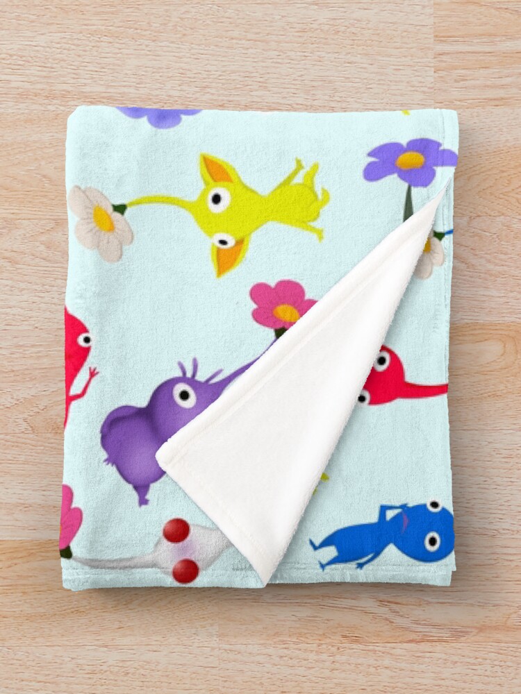 Thumbnail 3 of 6, Throw Blanket, ALL Pikmin designed and sold by evannus.