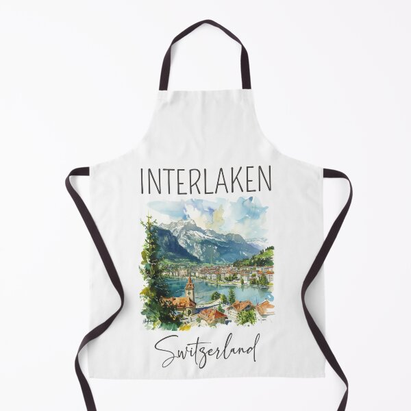 Item preview, Watercolor Design of Interlaken - Switzerland designed and sold by Sketch-Shack.