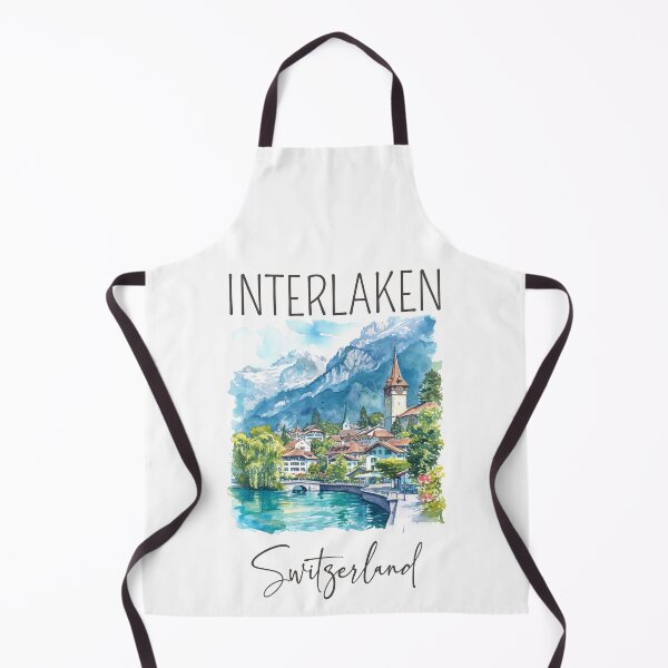 Item preview, Watercolor Design of Interlaken - Switzerland designed and sold by Sketch-Shack.