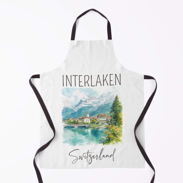 Item preview, Watercolor Design of Interlaken - Switzerland designed and sold by Sketch-Shack.