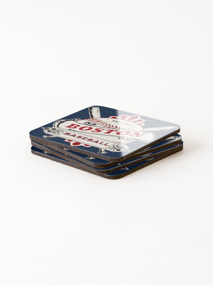 Thumbnail 4 of 5, Coasters (Set of 4), Boston Baseball designed and sold by RiffRaffGraffix.