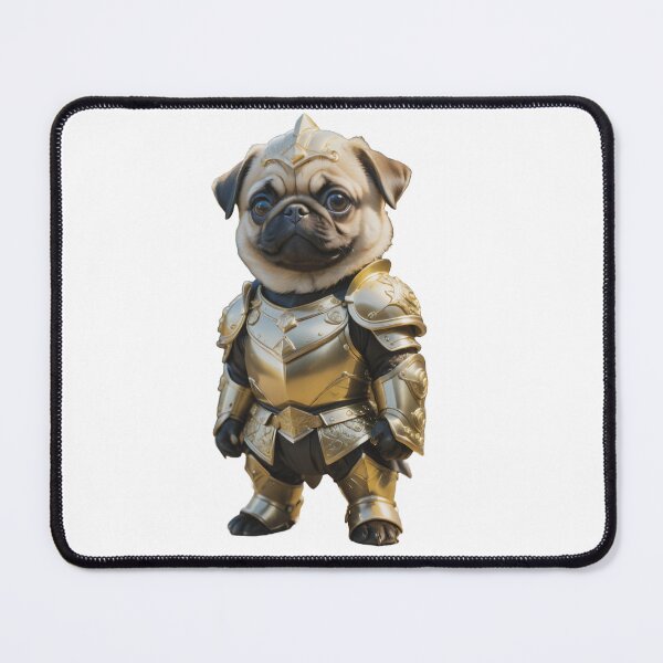 Item preview, Knight Pug Dog with Golden Armor designed and sold by GiwuArt777.