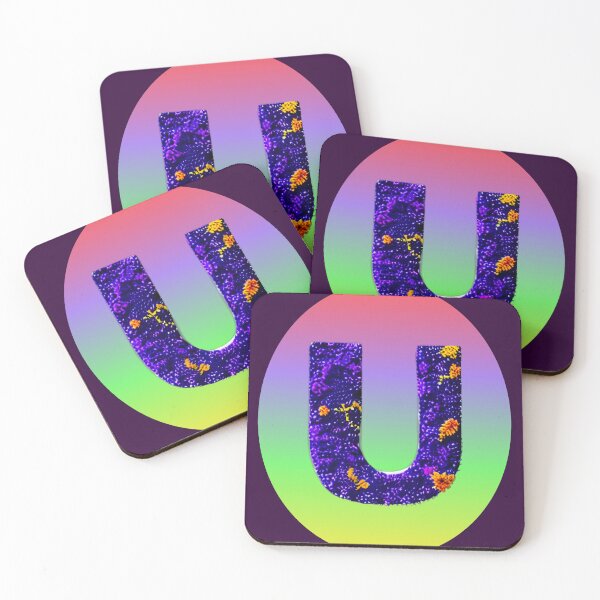 Item preview, letter U, monogram 2. typography collage. ABC art. gift 2024 designed and sold by Minibubb.