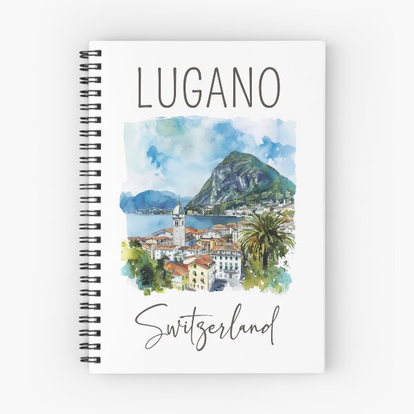 Item preview, Watercolor Design of Lugano - Switzerland  designed and sold by Sketch-Shack.