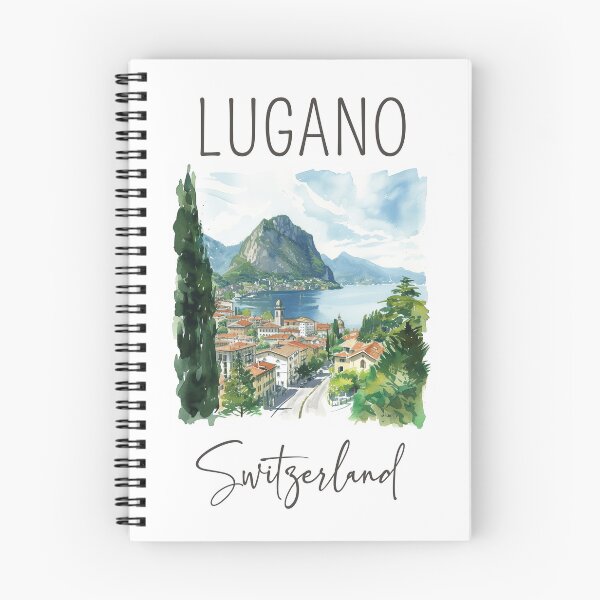 Item preview, Diseño en acuarela de Lugano - Suiza designed and sold by Sketch-Shack.