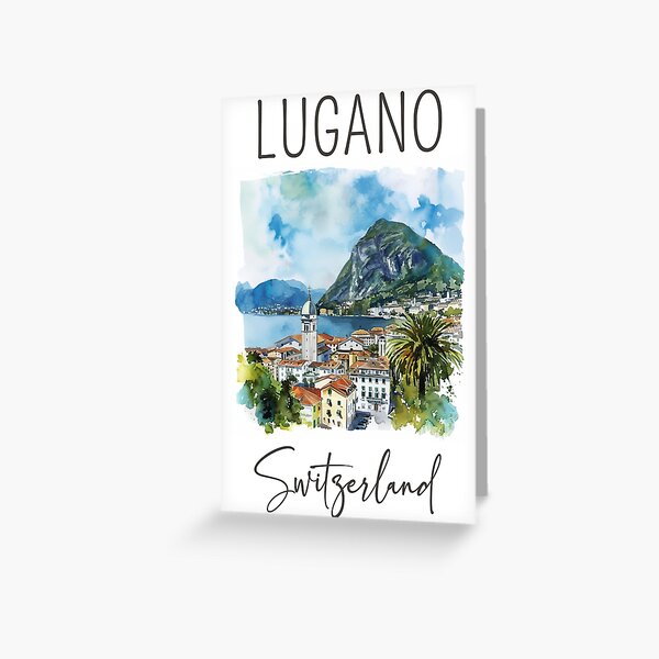 Artikel-Vorschau von Aquarelldesign von Lugano - Schweiz, designt und verkauft von Sketch-Shack.