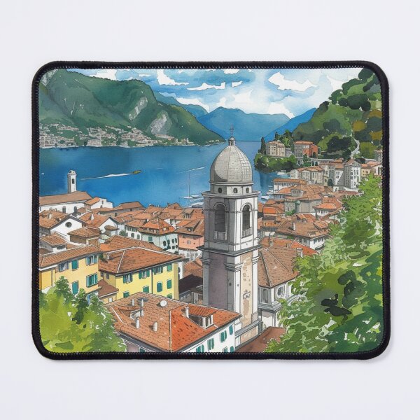 Item preview, Watercolor Design of Lugano - Switzerland designed and sold by Sketch-Shack.