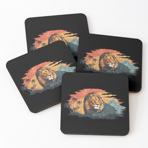 Item preview, Distressed Artwork of the King of the Beasts- the Mighty Lion designed and sold by markmm9.