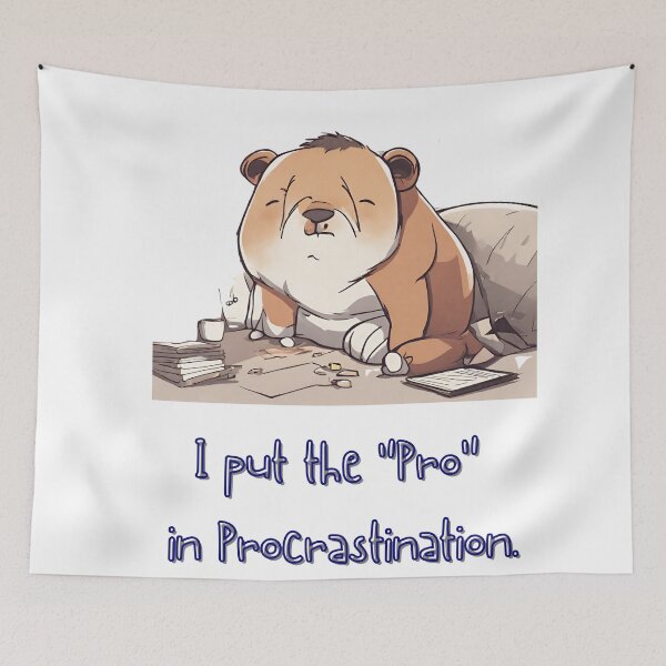 Item preview, I Put The "Pro" In Procrastination designed and sold by NDMDesignStudio.