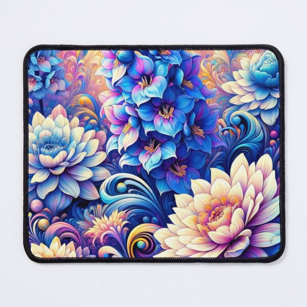 Item preview, Aquatic Fantasy Vibrant Delphinium & Water Lily Fusion designed and sold by NAFDesigns.