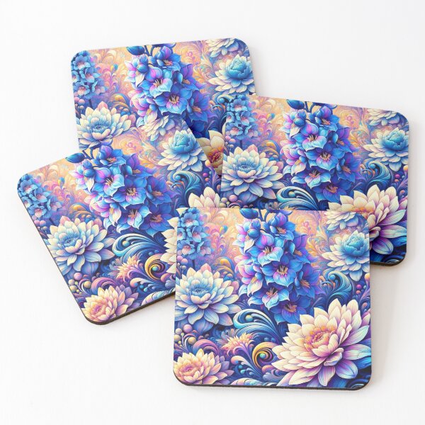Item preview, Aquatic Fantasy Vibrant Delphinium & Water Lily Fusion designed and sold by NAFDesigns.