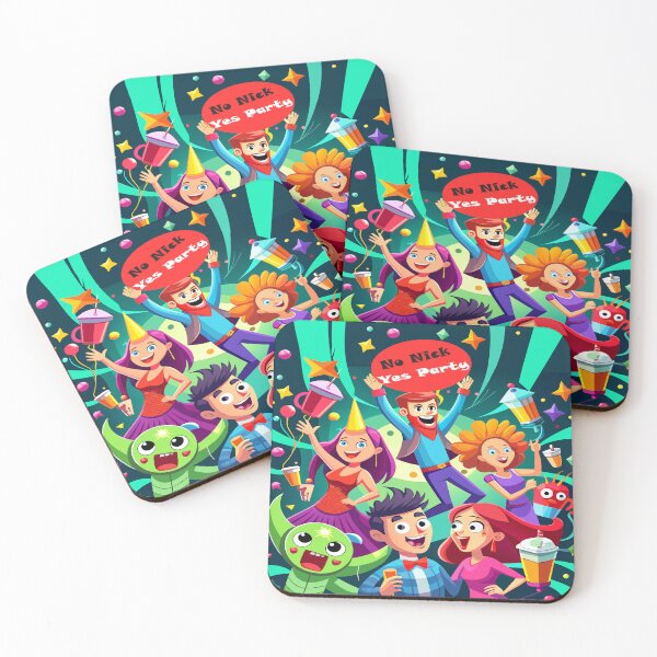 Item preview, Cosmic Celebration: Humans, Aliens, and the No Nick Yes Party designed and sold by AgarutanPrint.