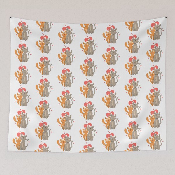Item preview, Love's Paw: Romantic Cat Couple Valentine's Day Products designed and sold by FiveQuarter.