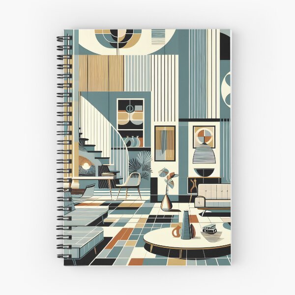 Item preview, Mid-century modern interior illustration pattern  designed and sold by Inkstorm-London.