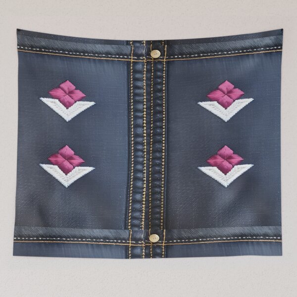 Item preview,  Jeans clothes, fuchsia embroidered jeans 11 designed and sold by Kader101.