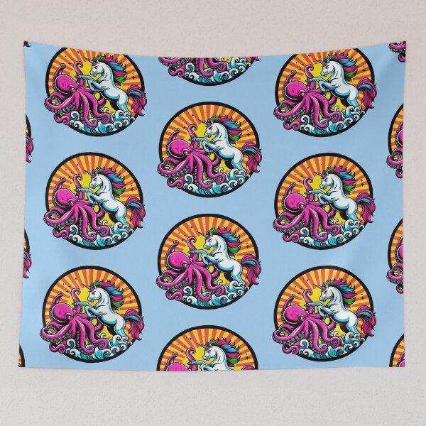 Item preview, Unicorn Versus Octopus designed and sold by Ghost on Toast.