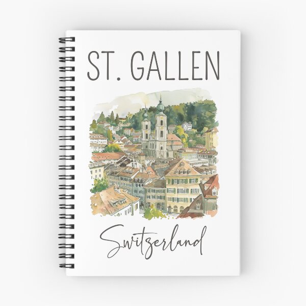 Item preview, Watercolor Design of St. Gallen - Switzerland  designed and sold by Sketch-Shack.