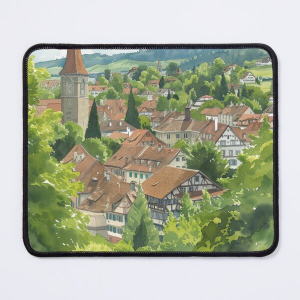 Item preview, Watercolor Design of Winterthur - Switzerland designed and sold by Sketch-Shack.