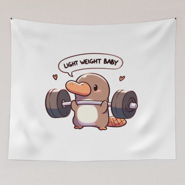 Item preview, Powerlifting: Cute Platypus  designed and sold by LemuellTrends.