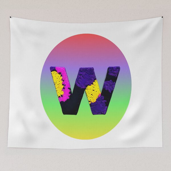 Item preview, letter W, monogram . typography collage. ABC art. gift 2024 designed and sold by Minibubb.