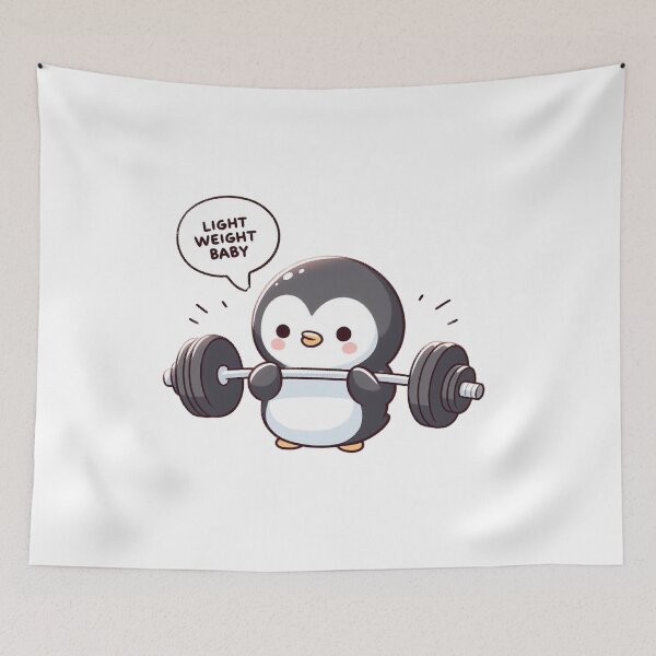 Item preview, Powerlifting: Cute Penguin designed and sold by LemuellTrends.