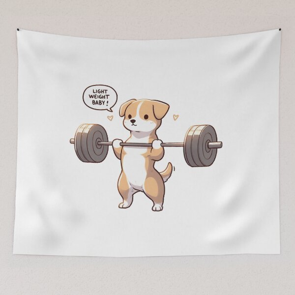 Item preview, Powerlifting: Cute Dog designed and sold by LemuellTrends.