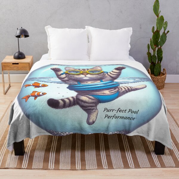 Item preview, Feline Aquatics: Goggles, Floatie, and a Splash of Purrs! designed and sold by AI-Only Creations.