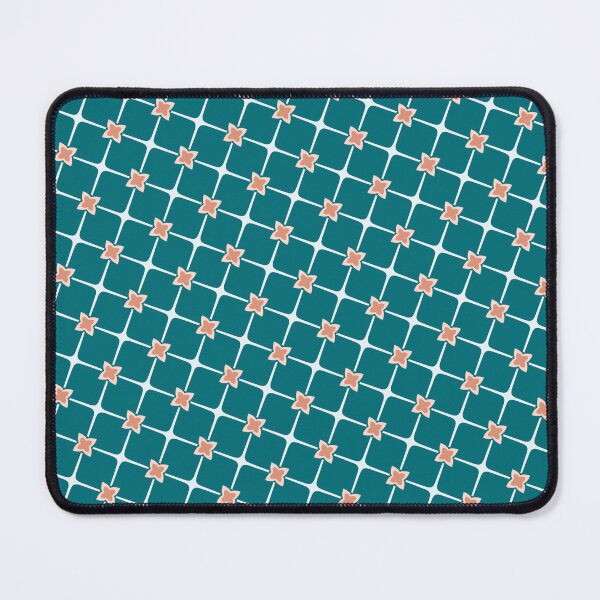 Item preview, Peach & Green Flower Seamless Continuous Pattern Textile  designed and sold by Alchemy-A-La-G.