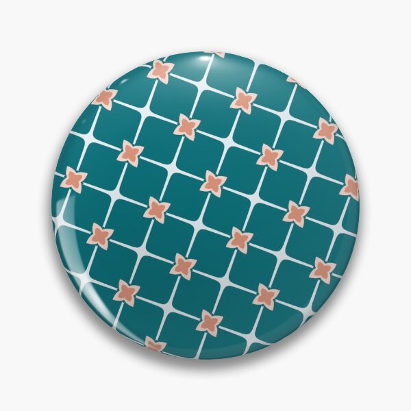 Item preview, Peach & Green Flower Seamless Continuous Pattern Textile  designed and sold by Alchemy-A-La-G.
