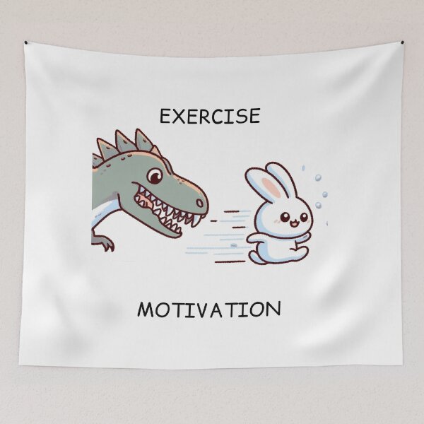 Item preview, Exercise Motivaiton: Cute Rabbit designed and sold by LemuellTrends.