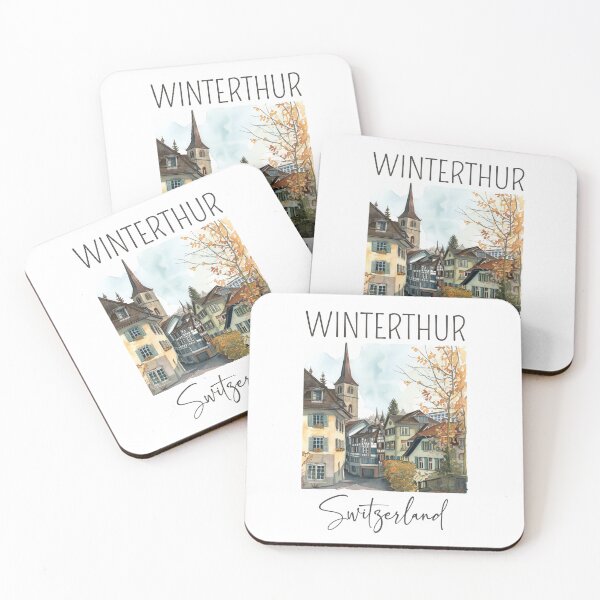 Item preview, Watercolor Design of Winterthur - Switzerland  designed and sold by Sketch-Shack.